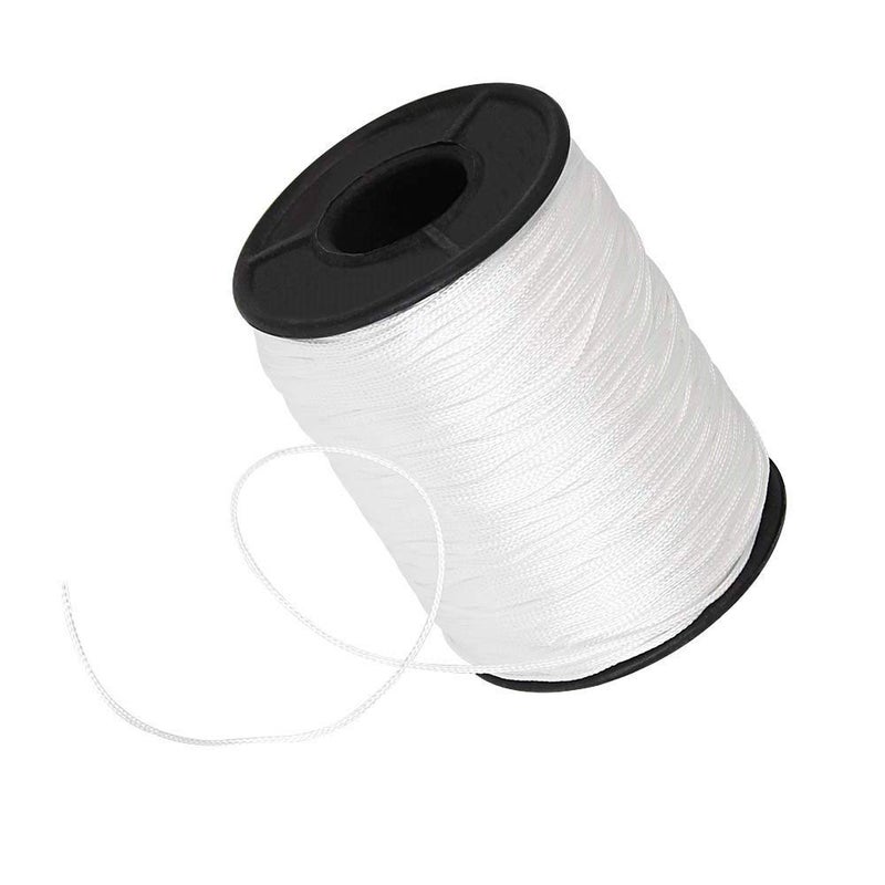 ZKSM 150 Yards/Roll Lift Cord ZKSM 1mm Braided Shade Roller Blinds Cord White Pull String Rope for Aluminum Blind Shade Repair and DIY Crafts Projects(Max Load 66lb) - Image 1